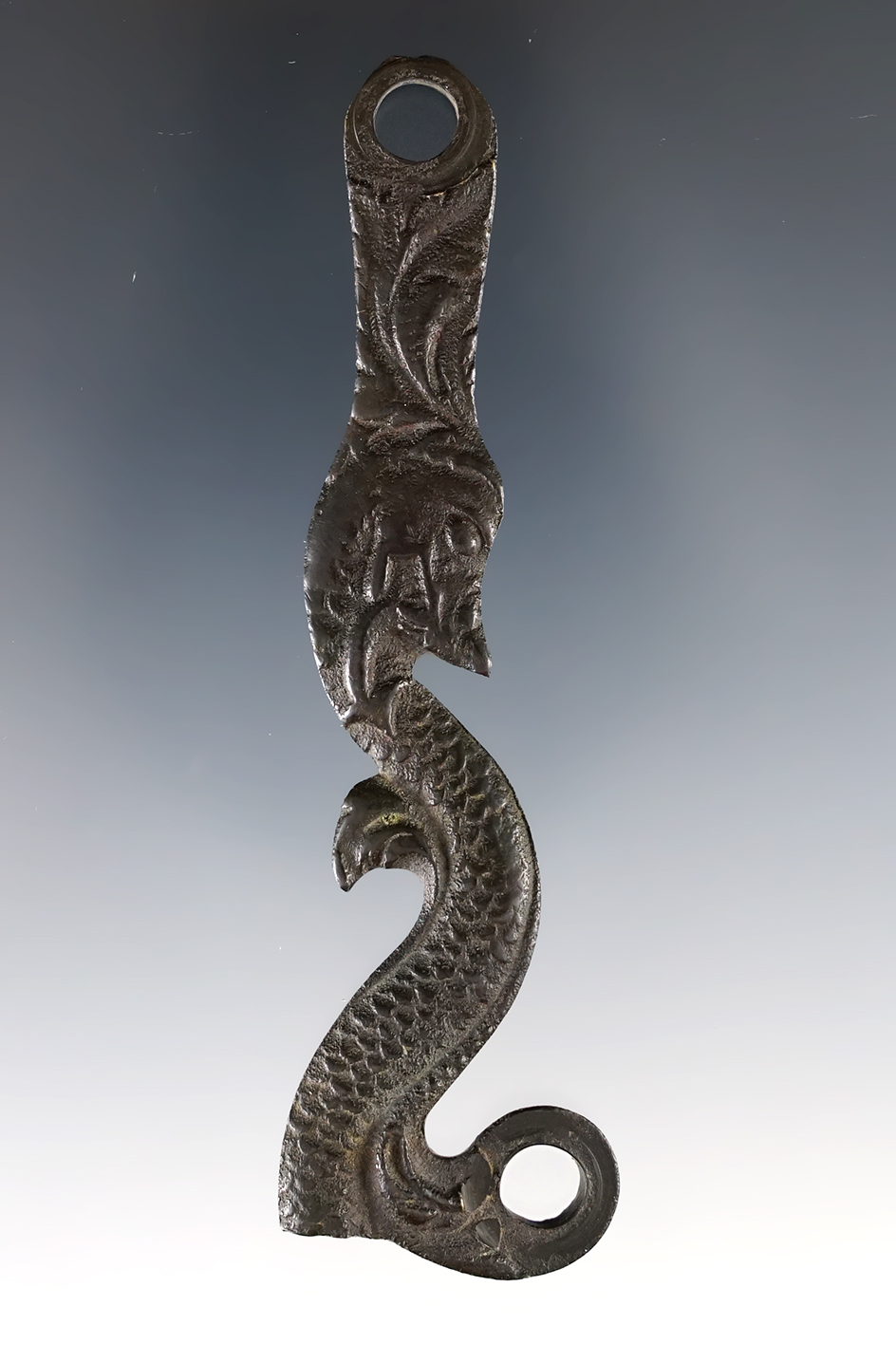 3 3/4" Dragon Rifle Decoration with damage to one end. Found close Hood River, Oregon.