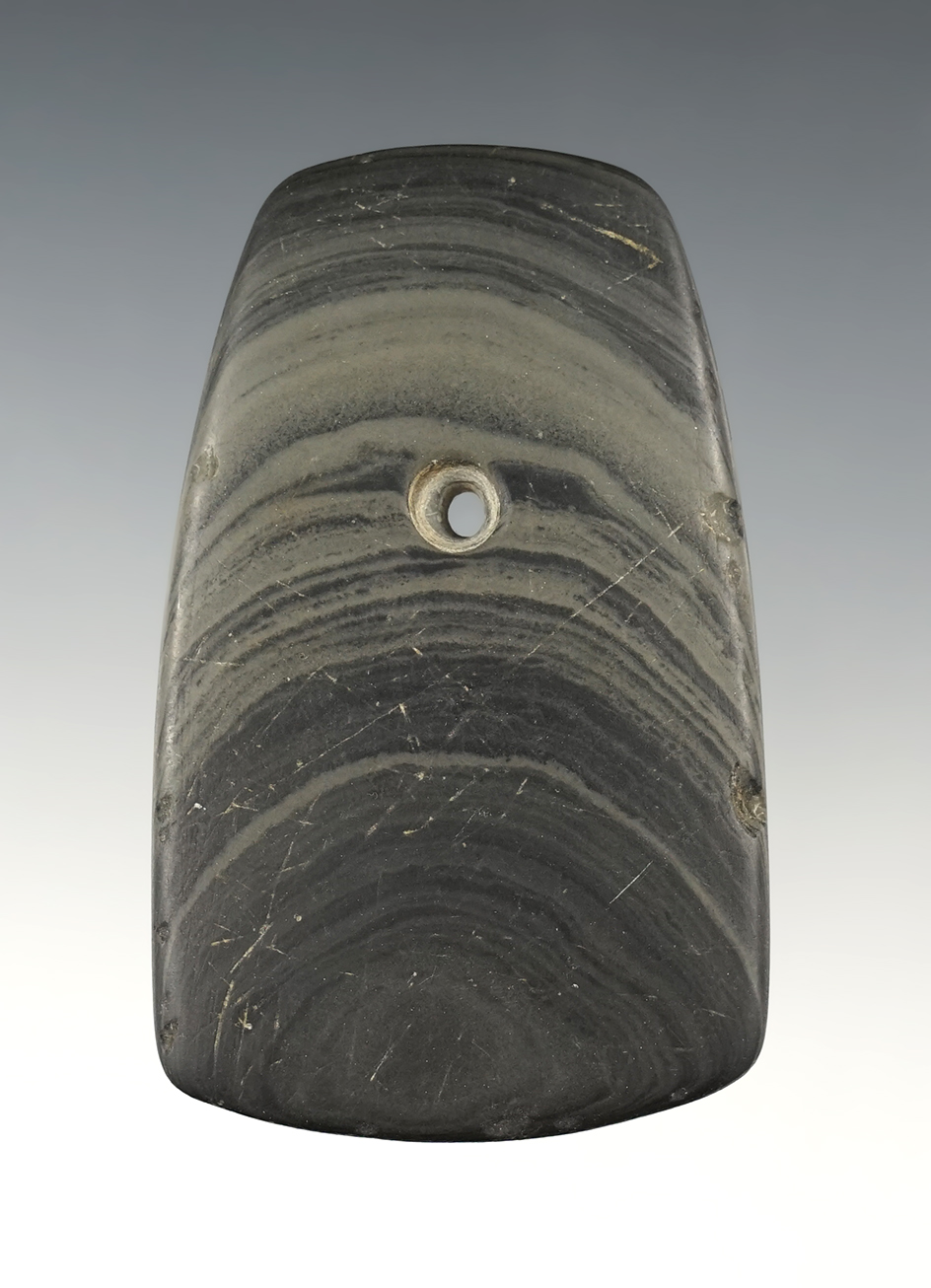 Finely made 3 1/8" Trapezoidal Pendant found by Billy Resnicke in Clark Co., Ohio.