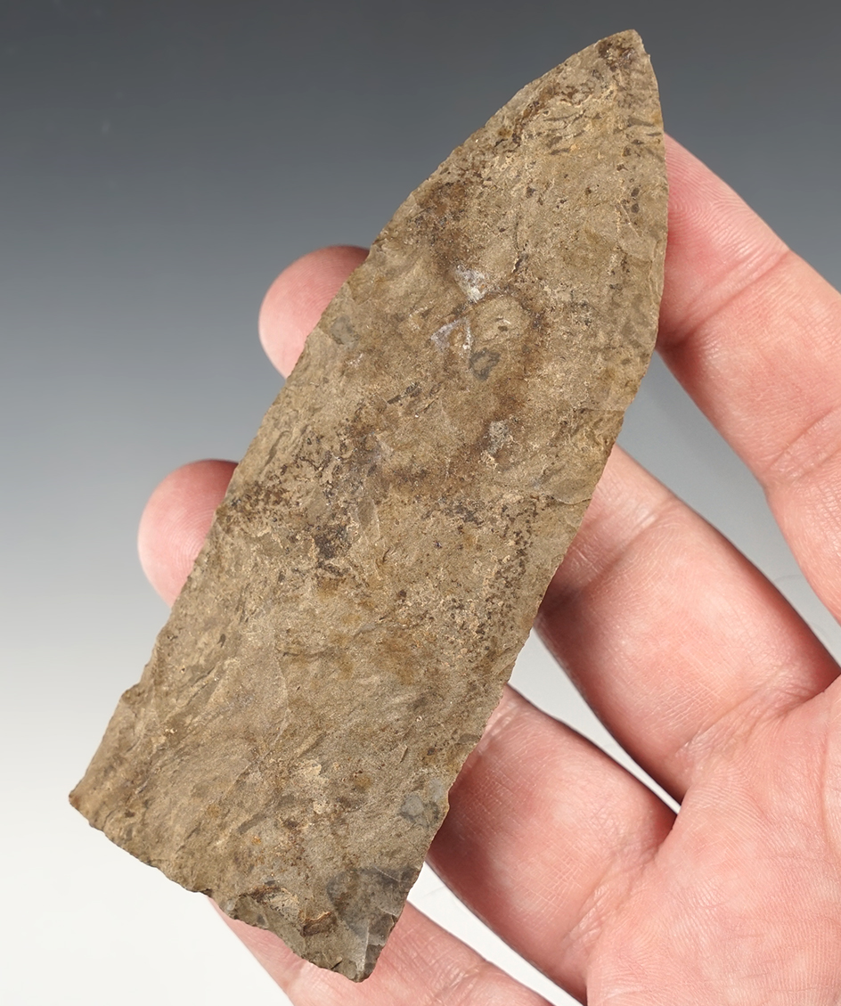 3 5/16" Well patinated Copena found in the Tennessee/Kentucky area.