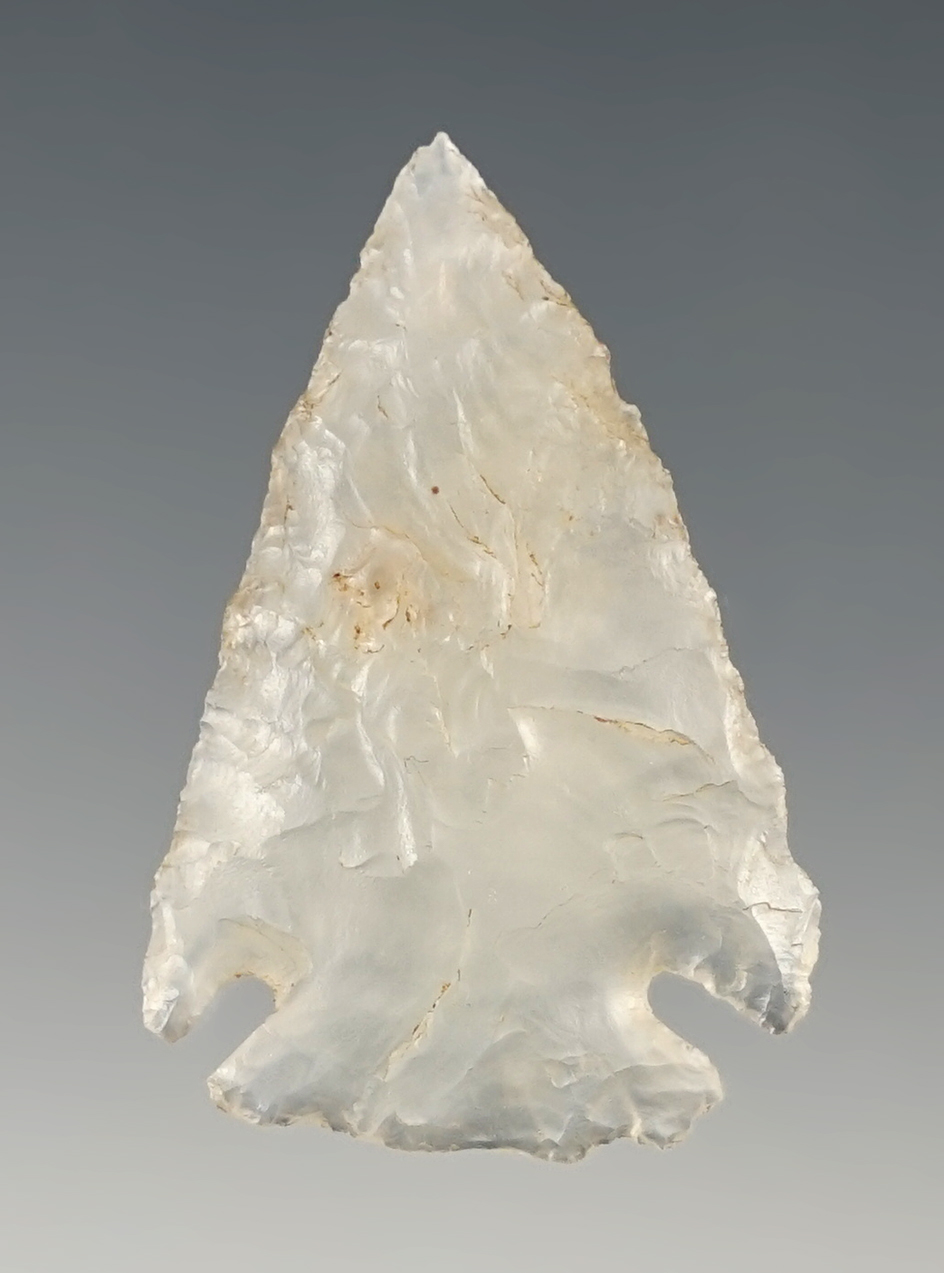 Highly translucent 1 3/8" Pelican Lake made from agate found in Wyoming.