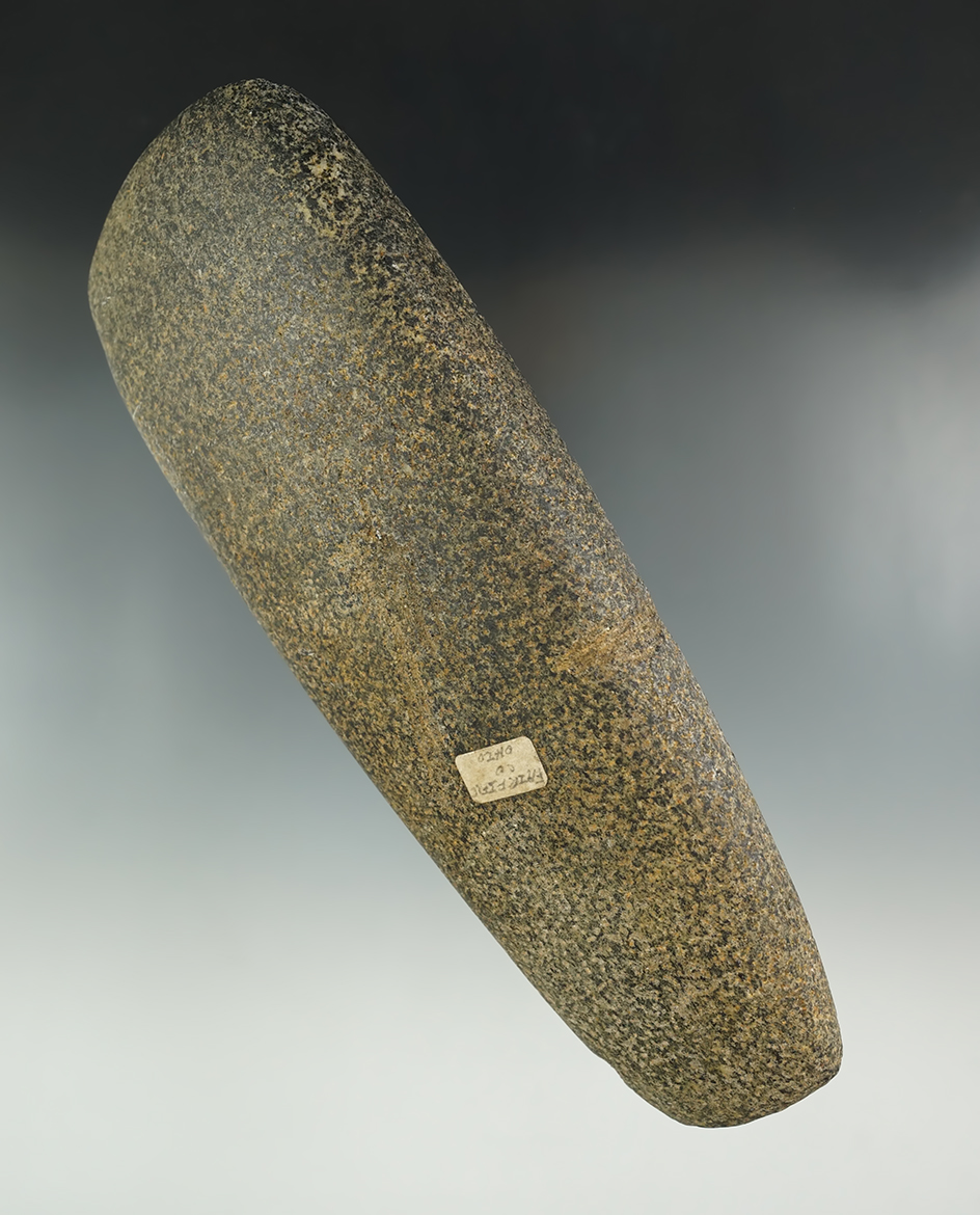 Large and nice! High quality 8 5/16" Hardstone Celt found in Fairfield Co., Ohio.