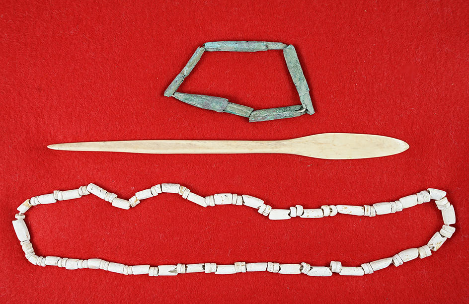 Excellent set of artifacts recovered at the Riker site in Tuscarawas Co., Ohio, by Earl Noble.