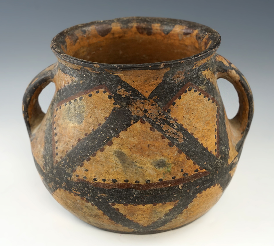 8 1/4" wide Berber pottery vessel from Morocco.