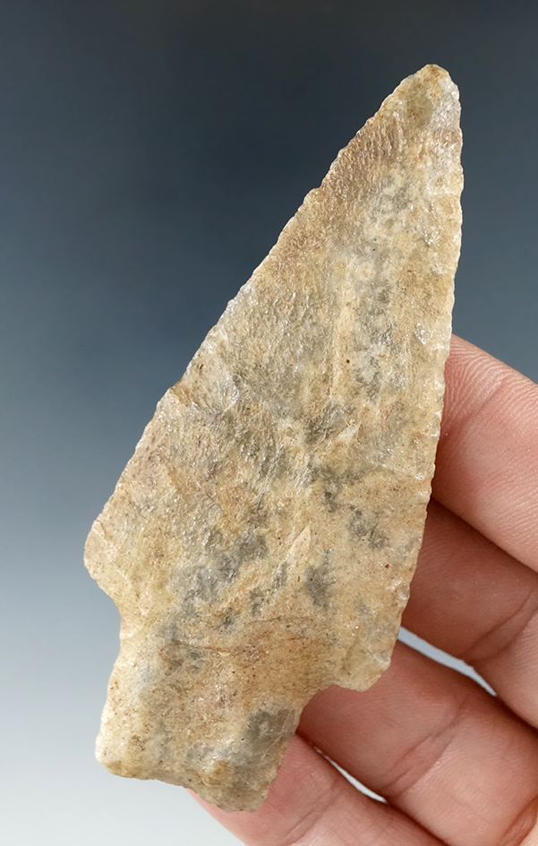 3 5/16" Stemmed Knife made from beautiful snowflake Talahatta quartzite found in Arkansas.