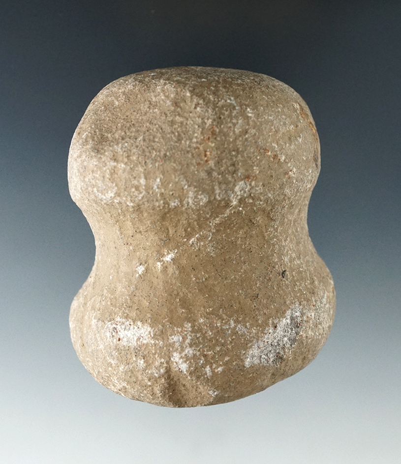 Classic style 2 1/2" full grooved Hammerstone found in Greene Co., Ohio.