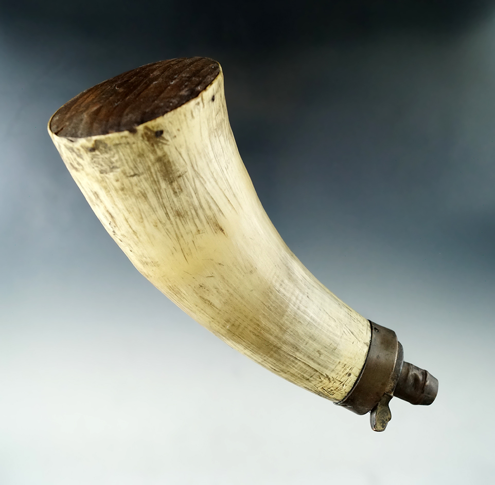 6 7/8" long circa 1800s Powder horn.