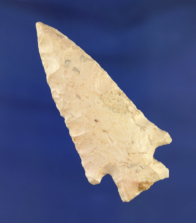 2 11/16" Apple Creek point found in Portland Co., Illinois. Comes with a Bennett COA.