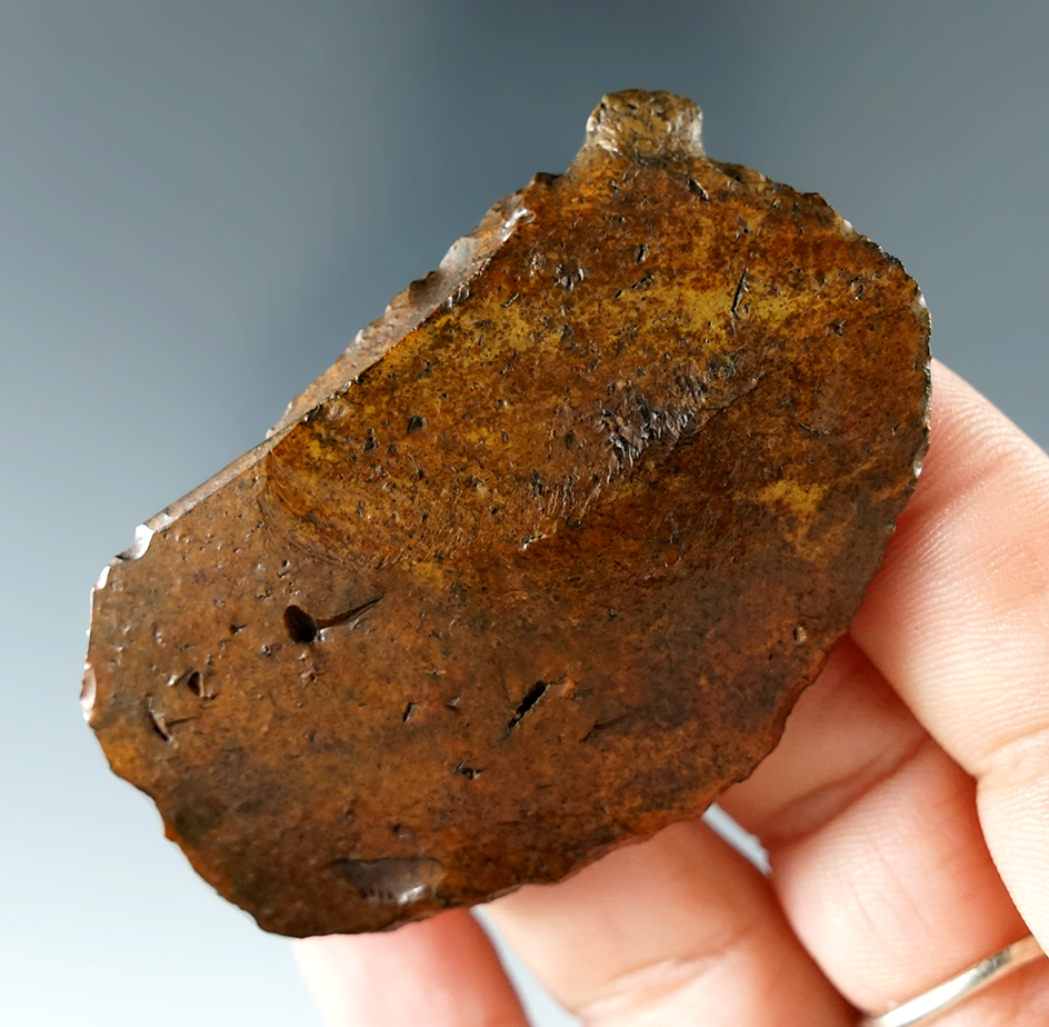 Unique! 2 3/8" Tang Knife - beautifully River patinated flake of Flint found in the Suwanee River, F