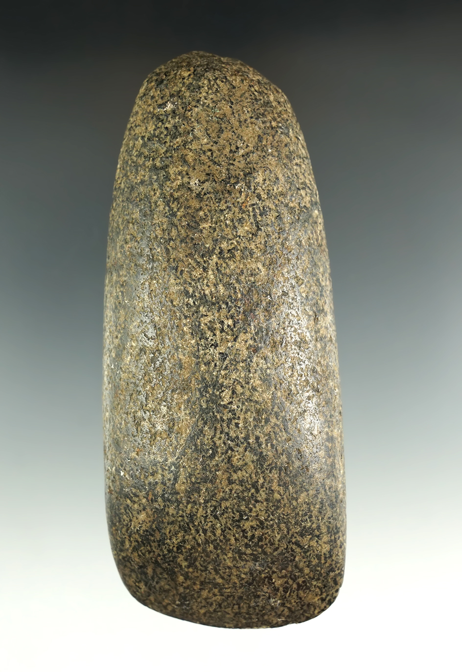 Well styled and nicely polished 4 7/8" hardstone Celt found in Lenawee Co., Michigan.