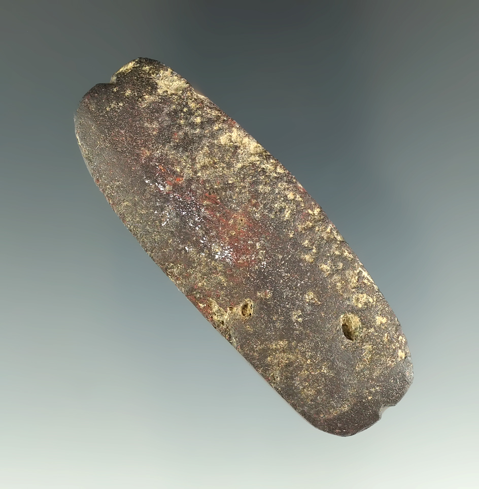 2 7/16" Hematite Loafstone with grooves at both ends found in Ohio.