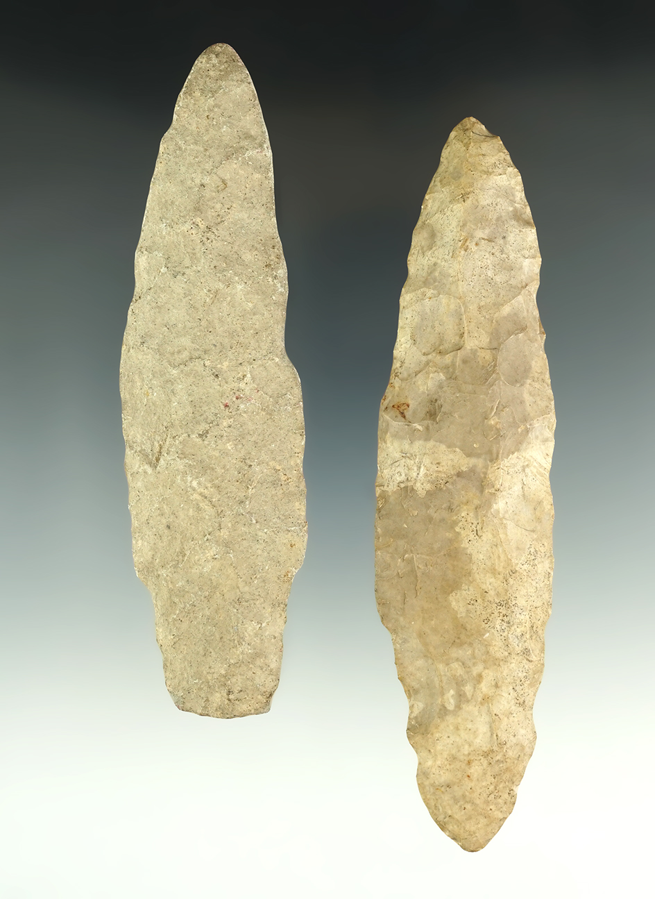 Pair of large knives found in Hillsdale Co., Michigan, near Sand Lake. Largest is 5 1/4".