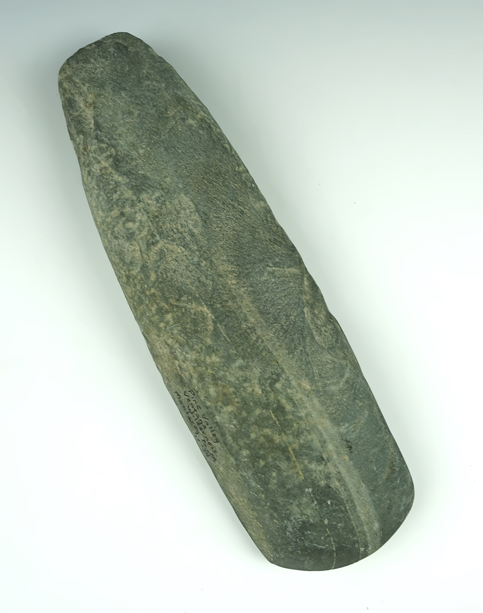 Rare for area! 7 5/8" Adze with nicely ground bit  found near Pine Valley, Monterey Co., CA.