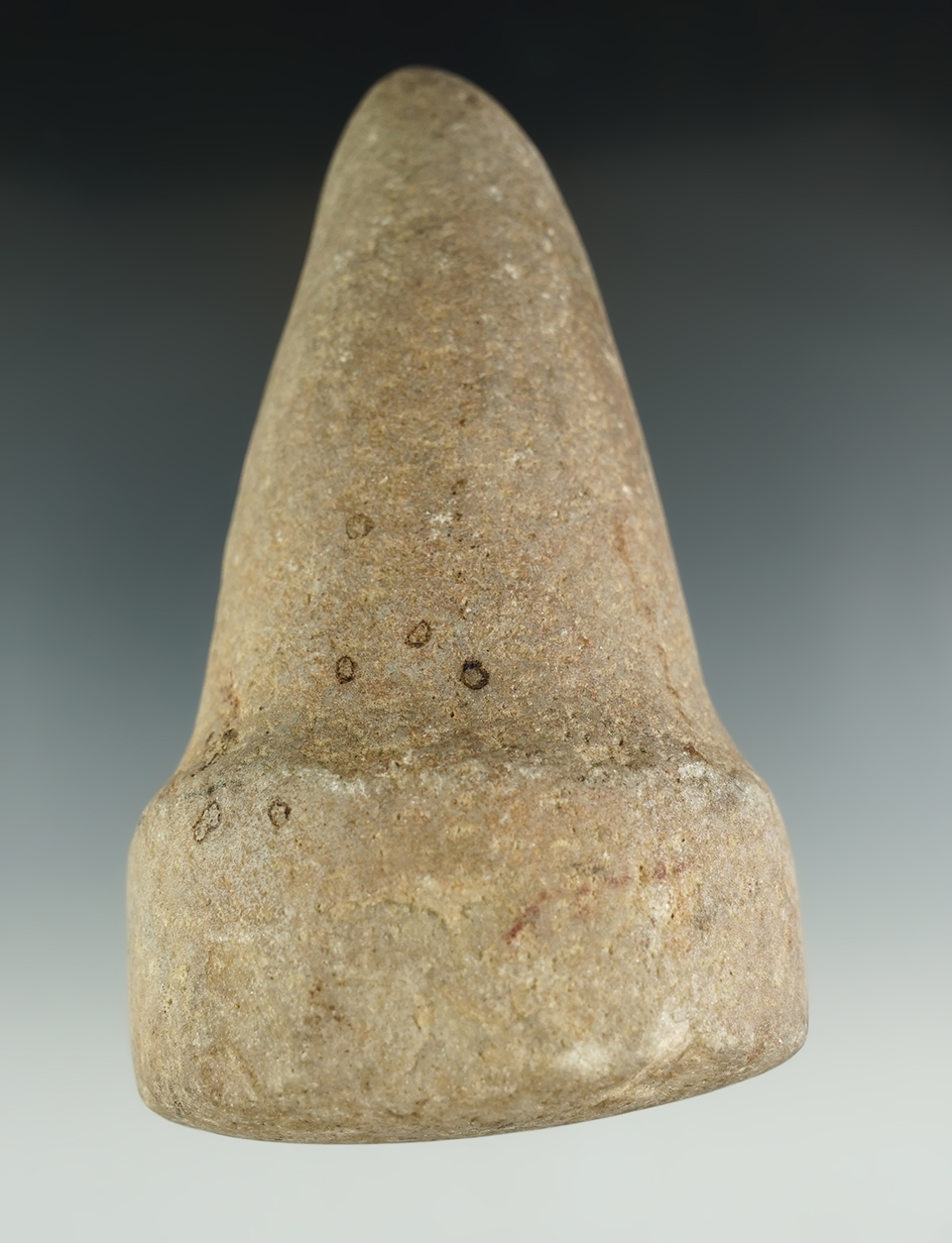 Excellent style! 5 5/16" tall Bell Pestle in very nice condition with good polish - Lenawee Co., MI.