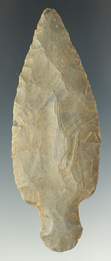 Excellent style on this 3 5/16" Hornstone Turkey Tail found in Hillsdale Co., Michigan.