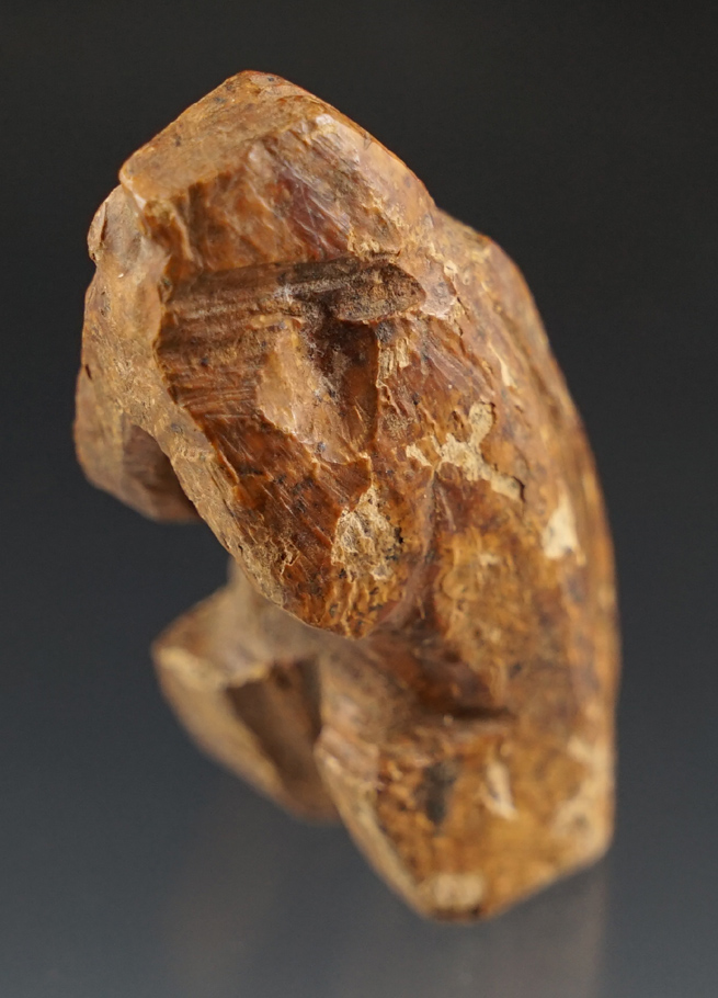 Rare Inuit ivory carving! Very, very old 1 11/16" tall Inuit "man bear" effigy recovered in Alaska.