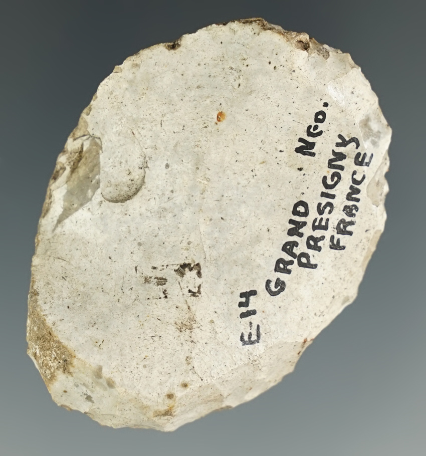 1 7/8" Early Neolithic scraper found in Grand Presigny, France