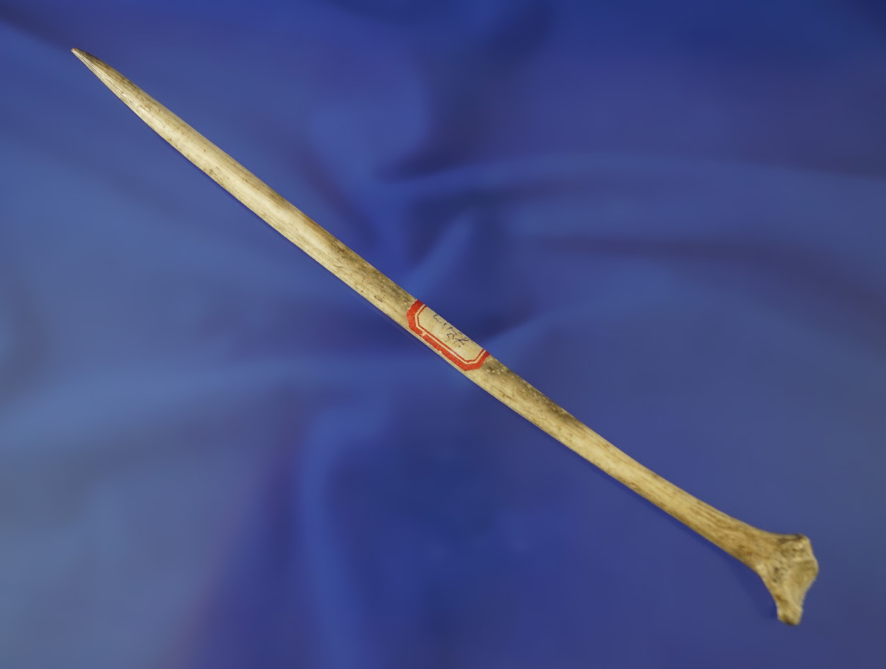 Large and nice! 7 1/2" bone needle/hairpin found at the State Line  site.