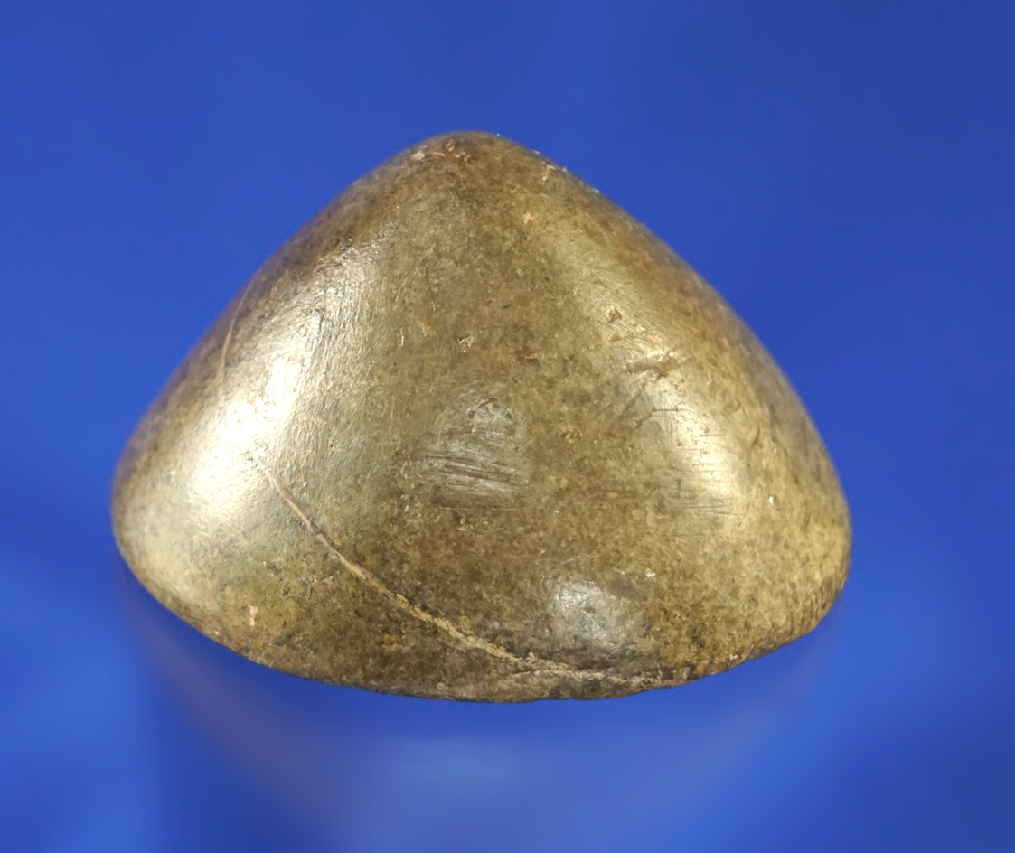 2 3/8" Extremely Rare Pipestone Cone.  Ex. Dr. Meuser. Washington Co., Ohio.  Slight restoration.