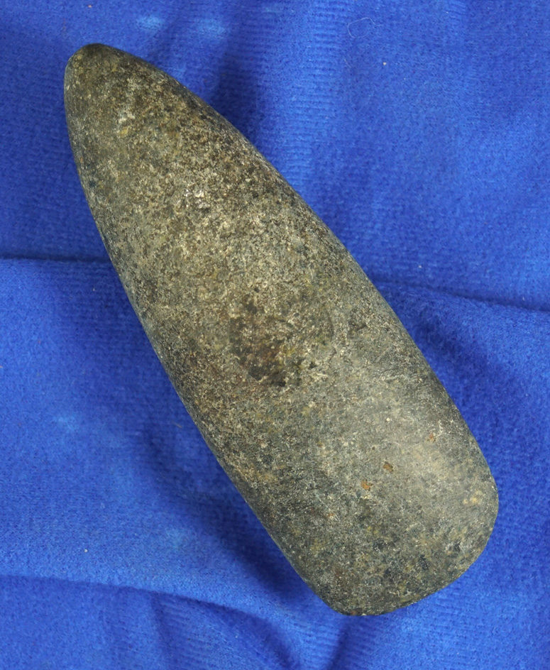 4 7/8" nicely crafted Poll Celt found in southern Michigan.  Collected prior to 1950, Ex. Phil Wagle