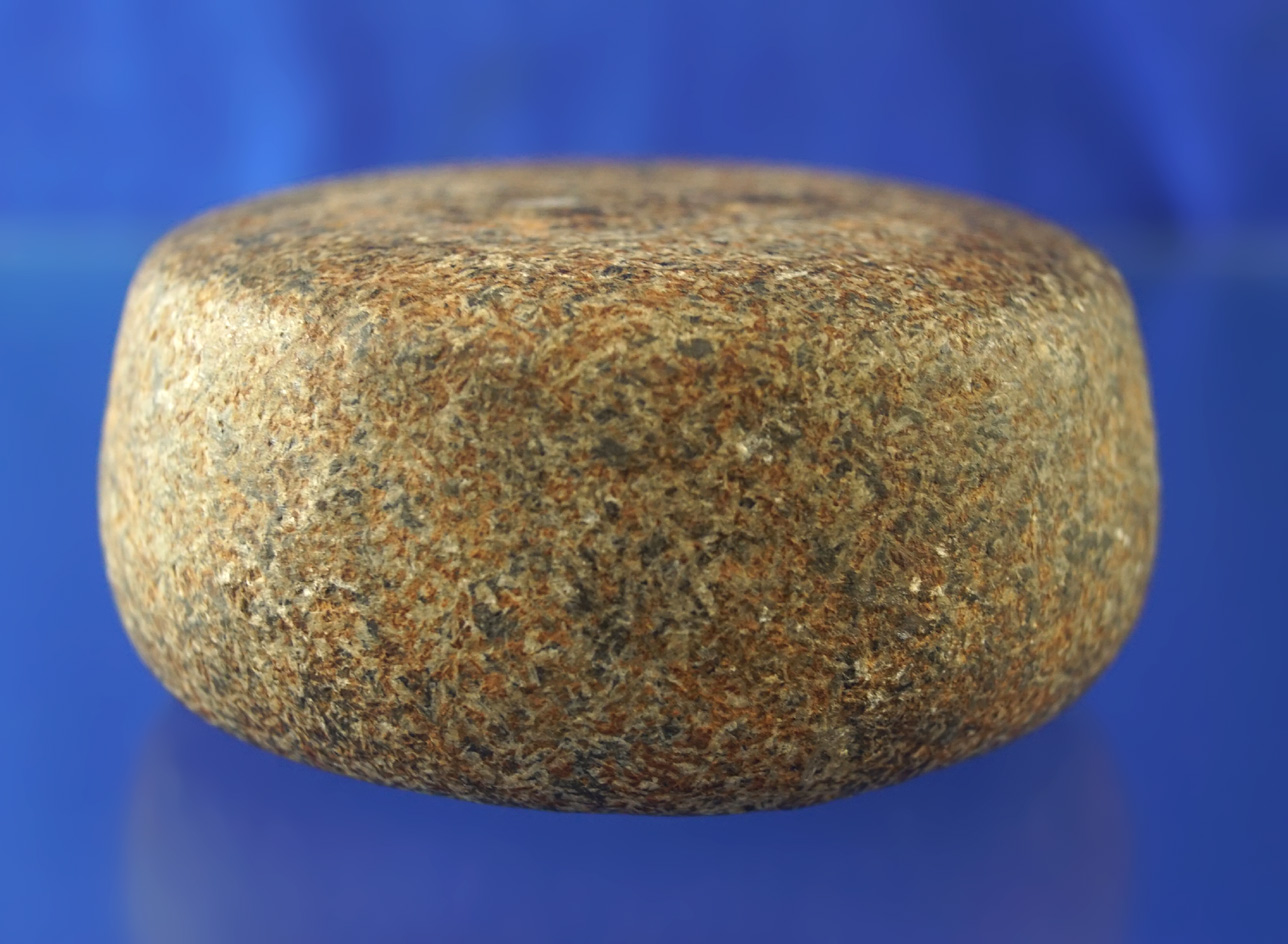 Nicely crafted 2 15/16" Hardstone Discoidal - Ohio. Excellent patina & polish.  Davis G-9 COA.