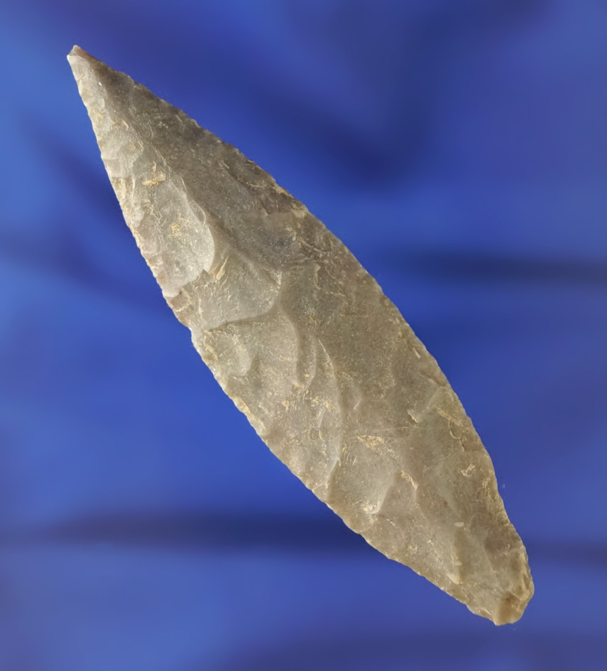 3 1/16" nicely flaked Flint Leaf Point found in Afghanistan.