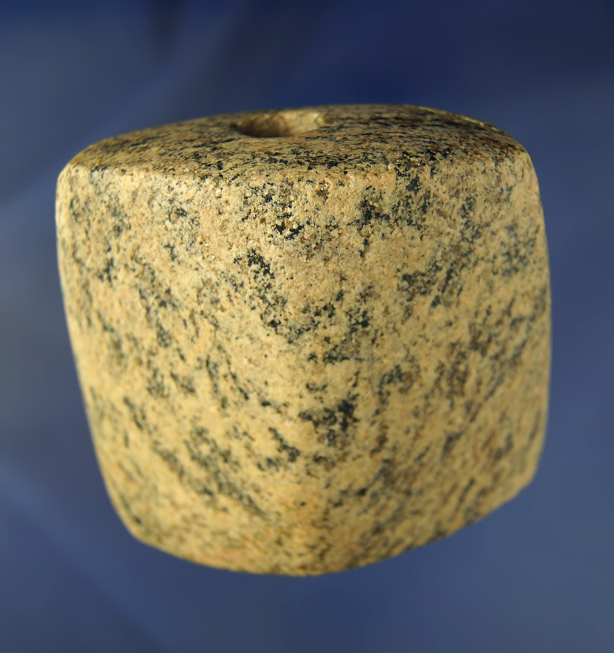 3 3/16" Bannerstone preform found by B. Scheidigger at the Crib Mound, Spencer Co.,  Indiana.