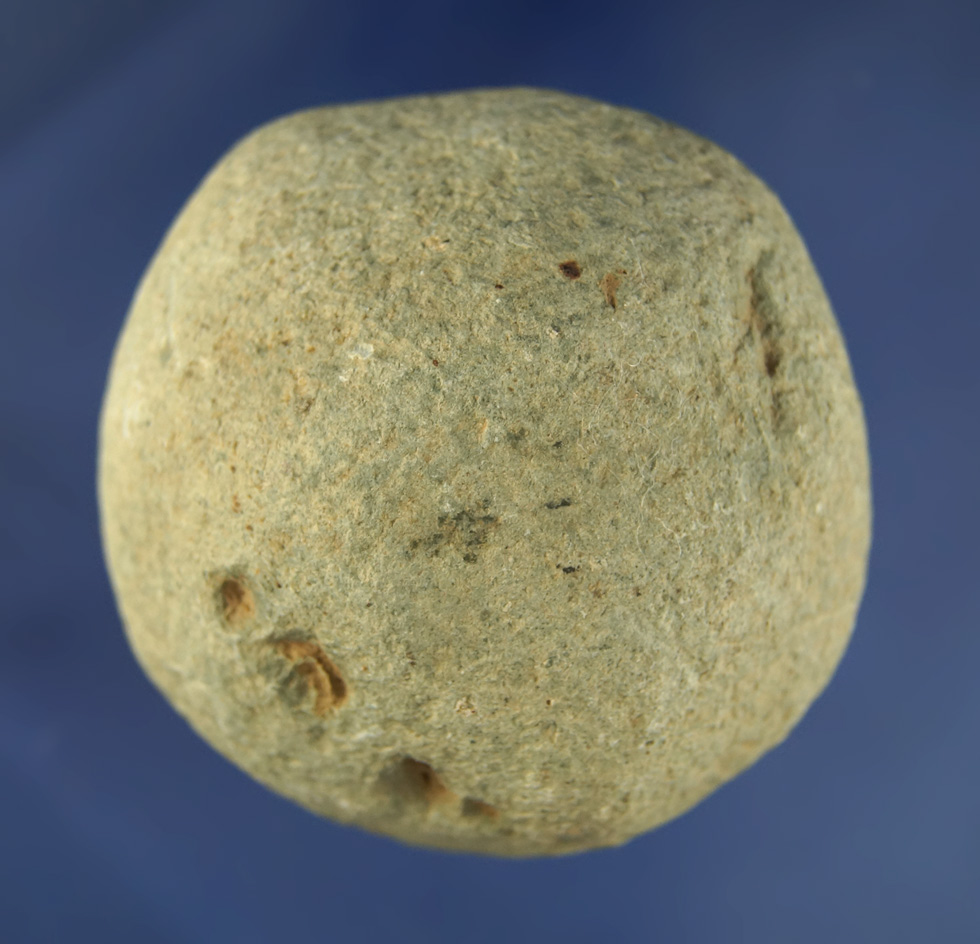 Large 2 1/2" diameter Hammerstone found in Ohio.