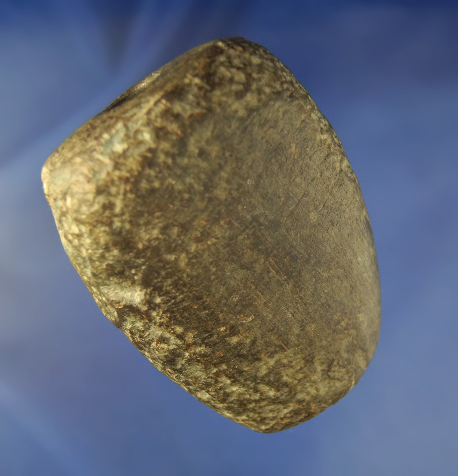 Nice! 3 3/8" banded slate Bannerstone that is heavily patinated found in Hardin Co.,  Kentucky.