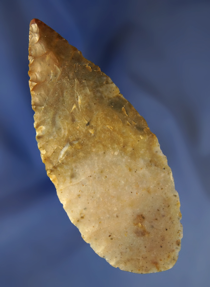 4 1/2" thin and exceptionally well flaked Agate Blade found in Colorado.