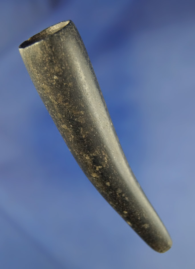 Beautiful old 4 1/4" steatite Blocked End Tube Pipe found in Ohio in excellent condition.