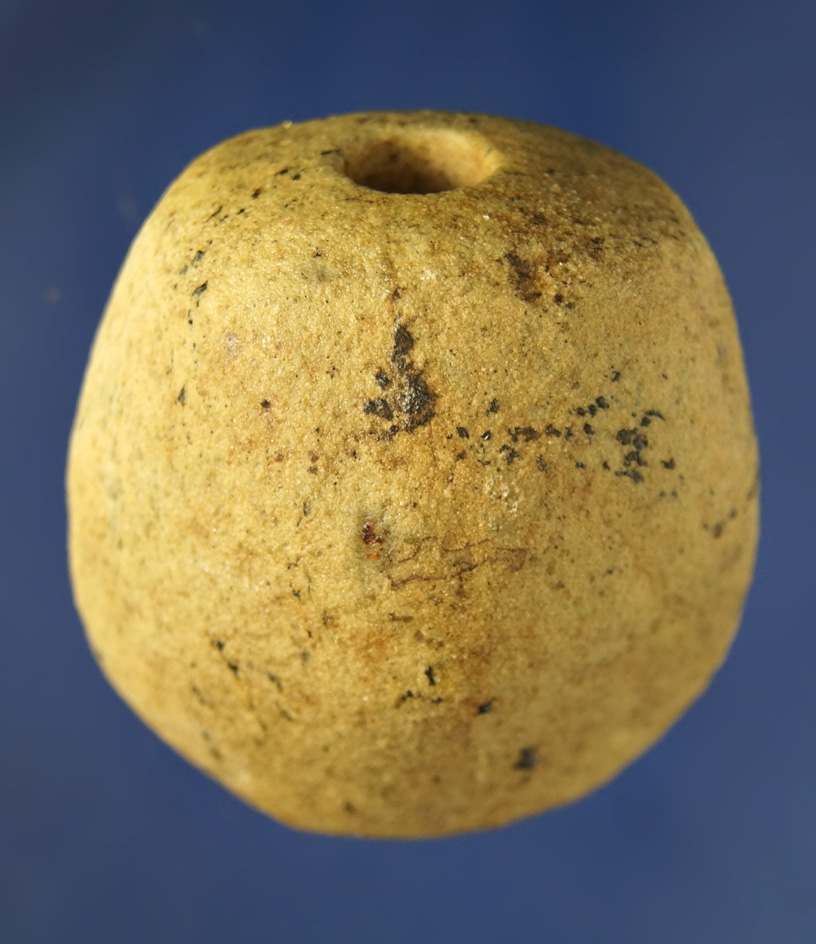 1 7/8" Bannerstone preform found by B. Scheidigger at the Crib Mound, Spencer Co.,  Indiana.