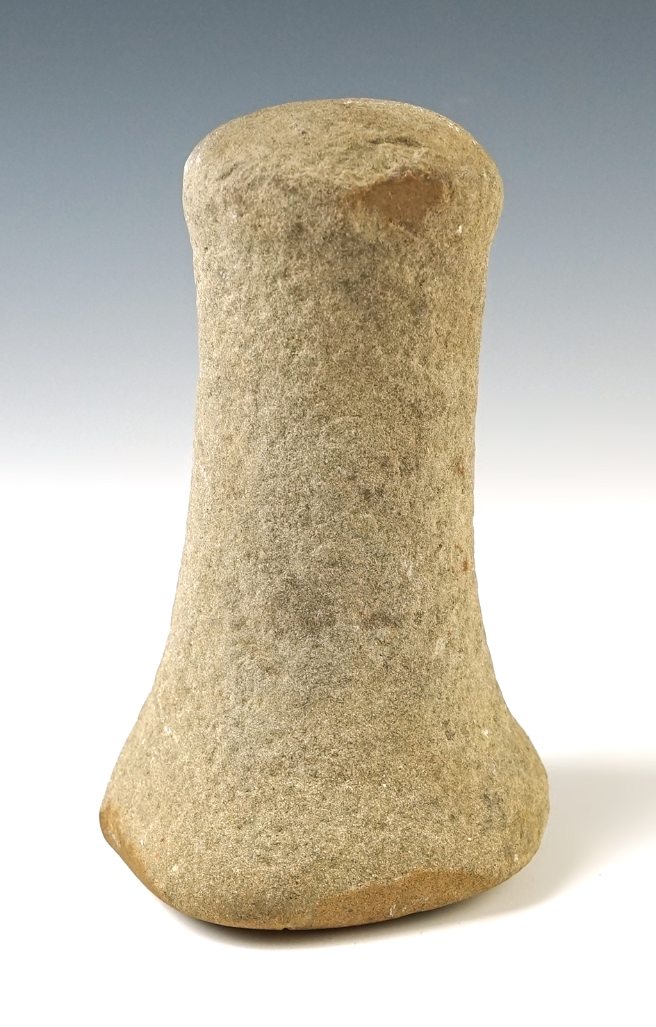 5 3/8" tall Ohio Knobbed Bell Pestle. A few small dings but still a well styled piece.