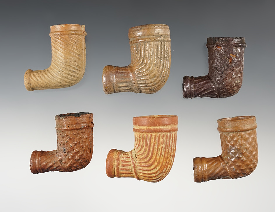 Set of 6 Historic Trade Clay Pipes in good condition.