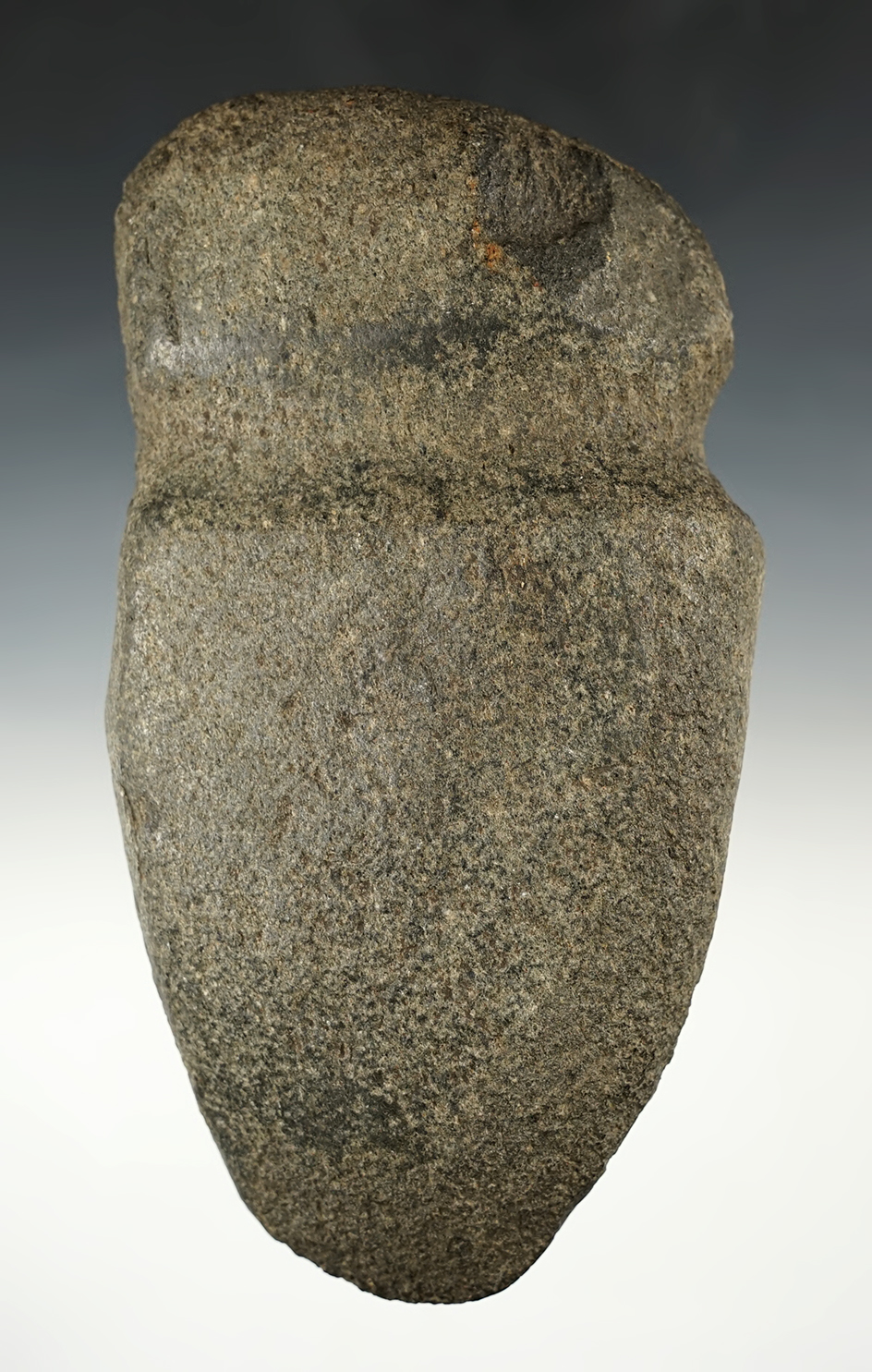 7" long 3/4 Groove Axe found in the Midwestern U.S. Made from patinated Hardstone.