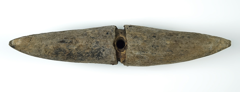 Rare! Circa late 1800's 9 1/4" Original Dance Wand Head made from horn over wood. 