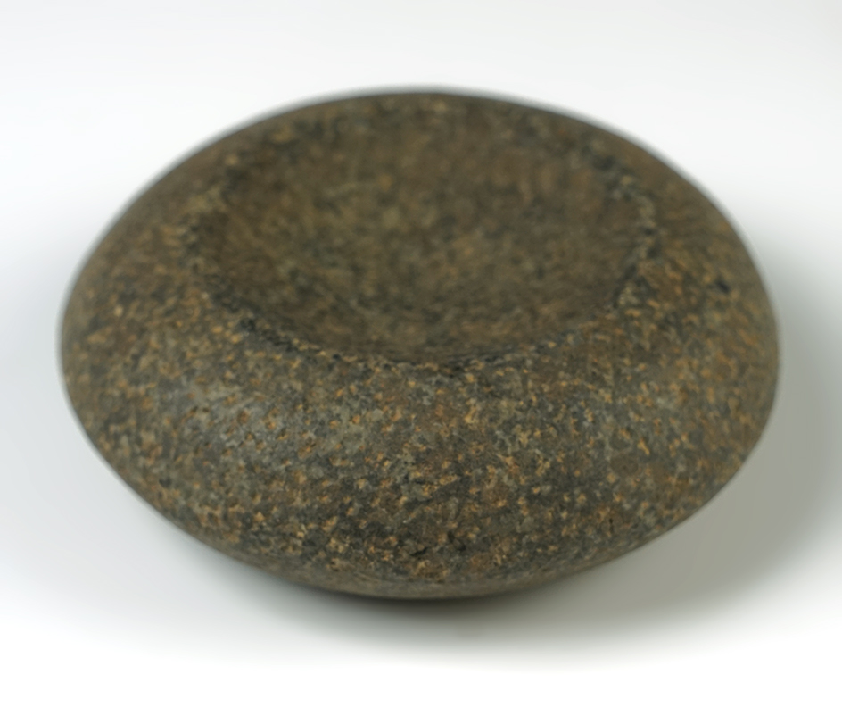 Superb! 3 1/8" polished Discoidal made from patinated Hardstone. Cupped on both faces.