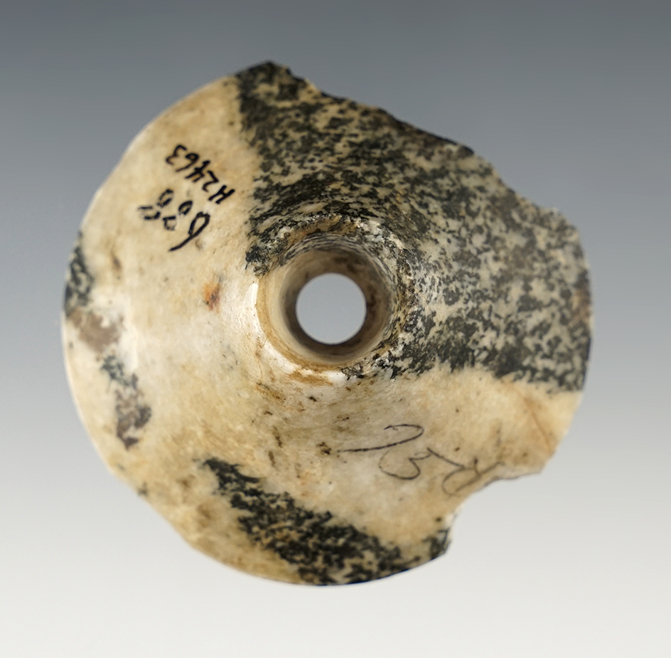 Highly polished 2 7/16" Ear Spool Ornament - Ross County Ohio. Ex. Jim Hovan collection.