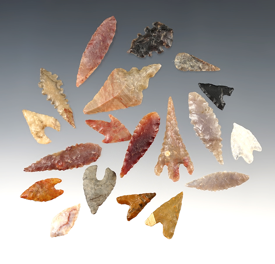 Set of assorted African Neolithic points found in Mali.