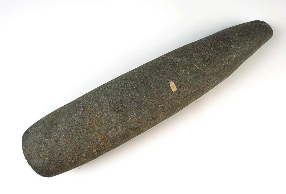 11 3/4" long Roller Pestle found in the Midwestern U.S.