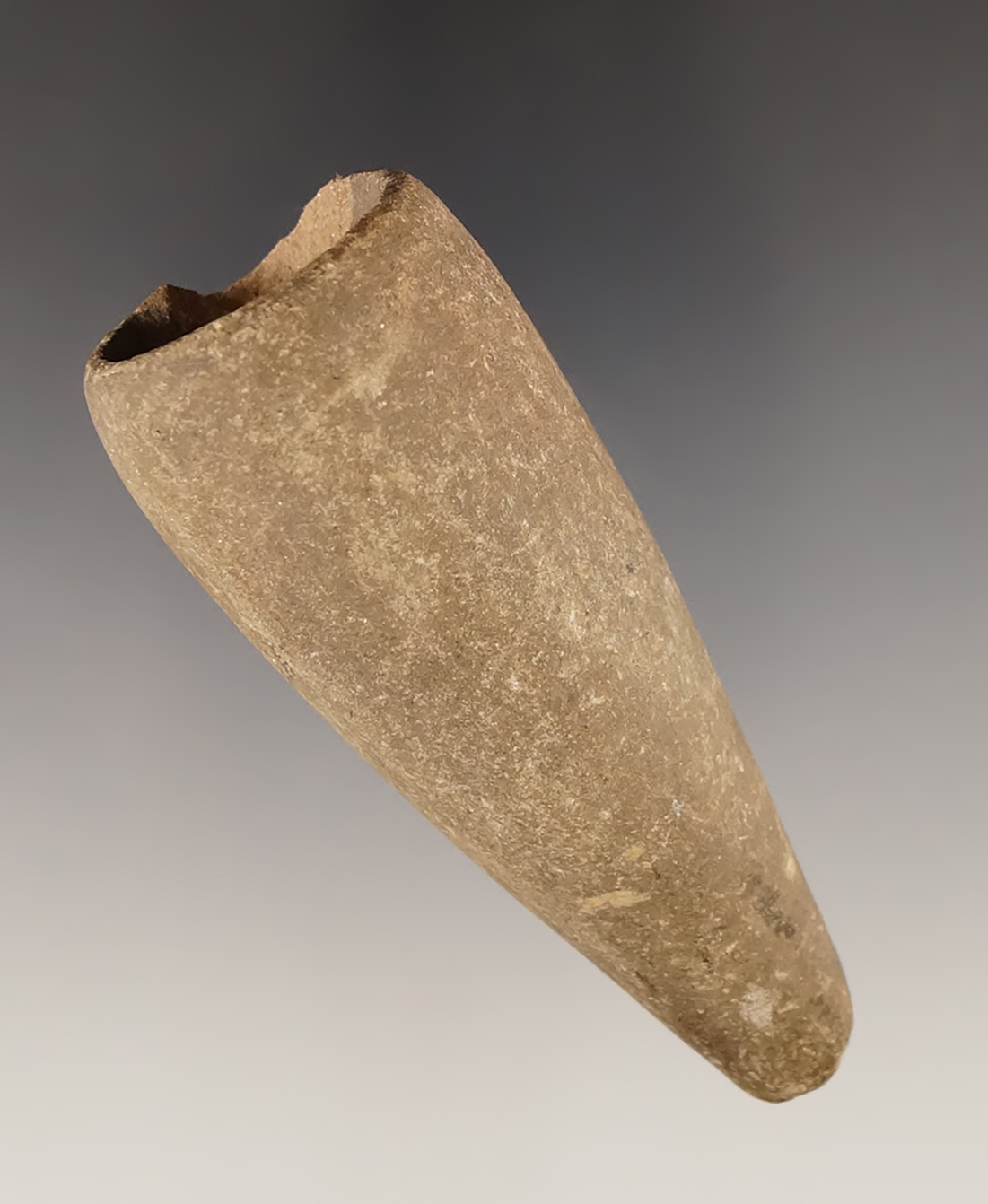 3 3/16" Sandstone Pipe found in Ross Co., Ohio.