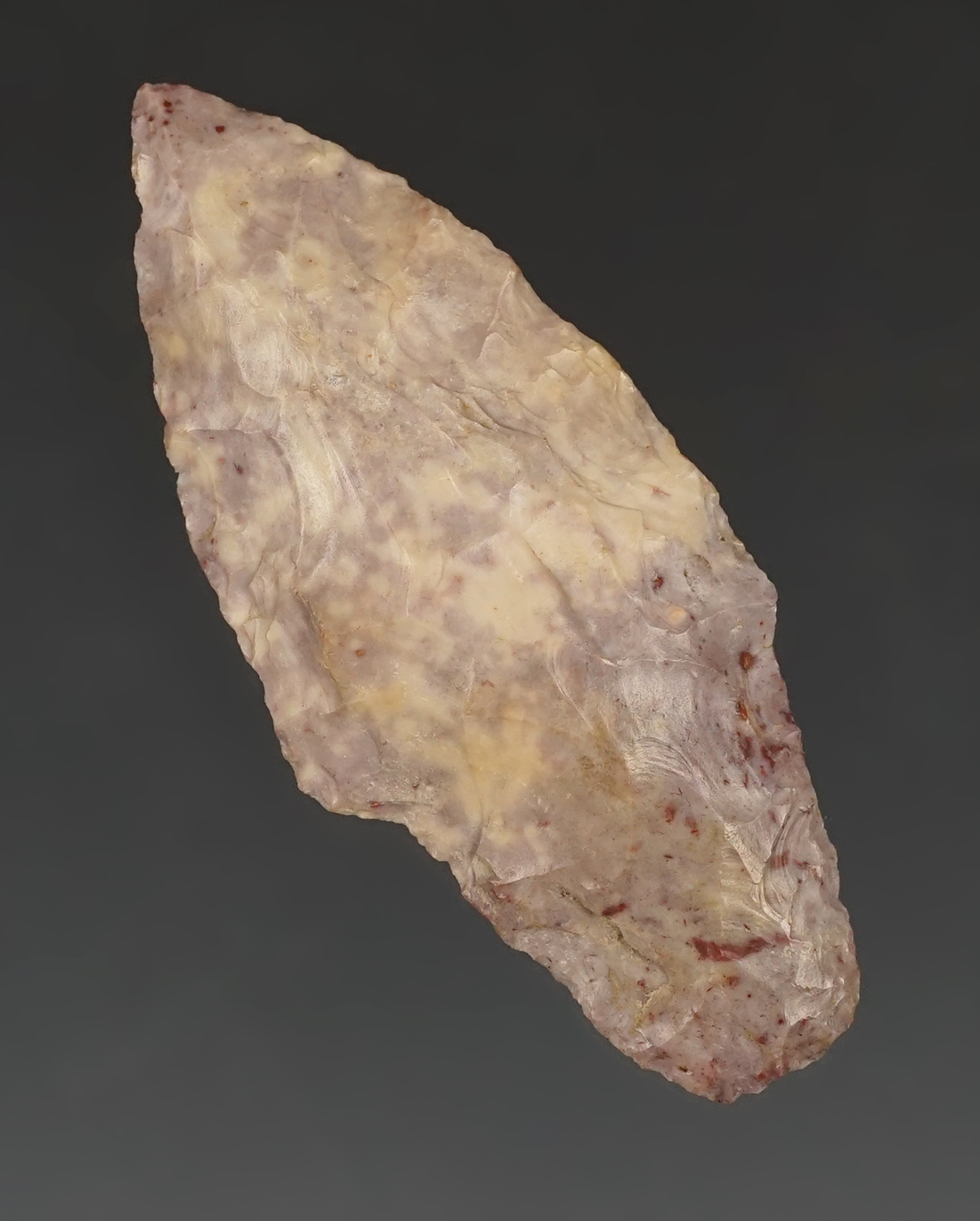 2 5/16" Adena made from beautiful multi colored Flint found in Missouri.