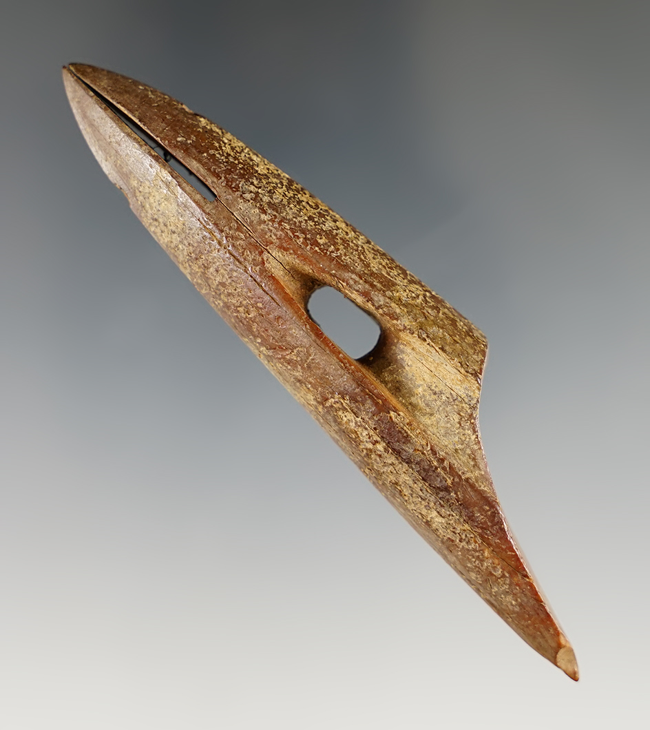 Well styled 3 12" Inuit ivory harpoon toggle found in Alaska.