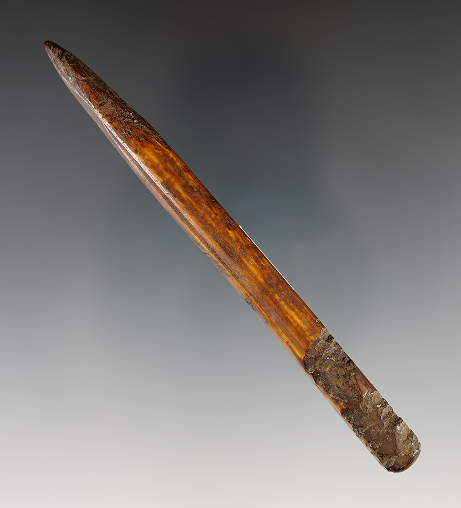 4 1/2" Bone Spear Tip found in Alaska. Comes with a Bennett COA.