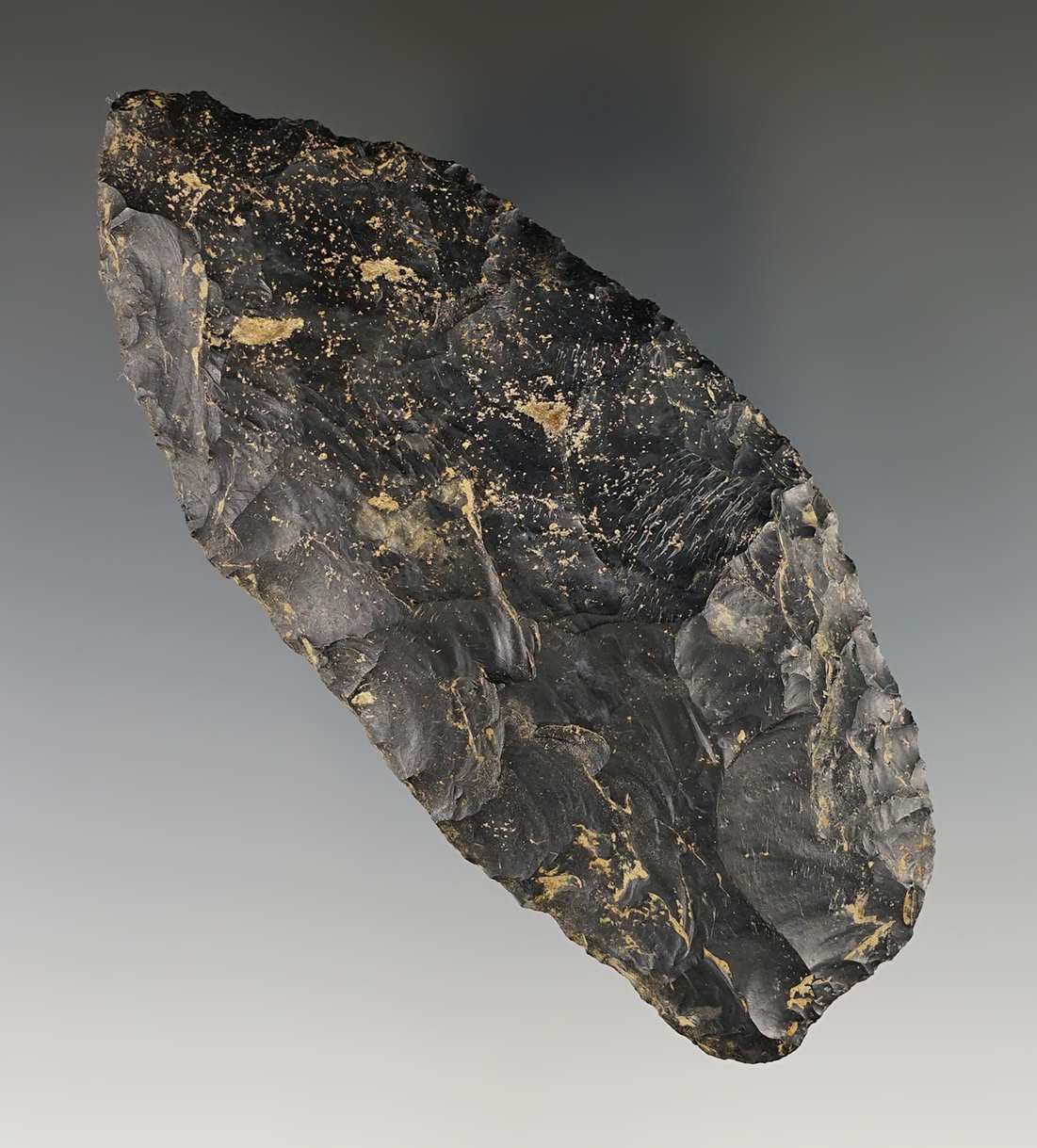Outstanding 4 3/16" Paleo Knife found by M. Moore in Fulkville, Montgomery Co., NY.
