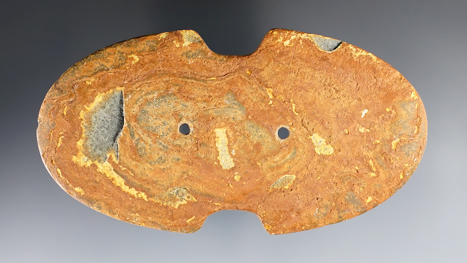 Well made 4 5/16" Ohio Indented Gorget.