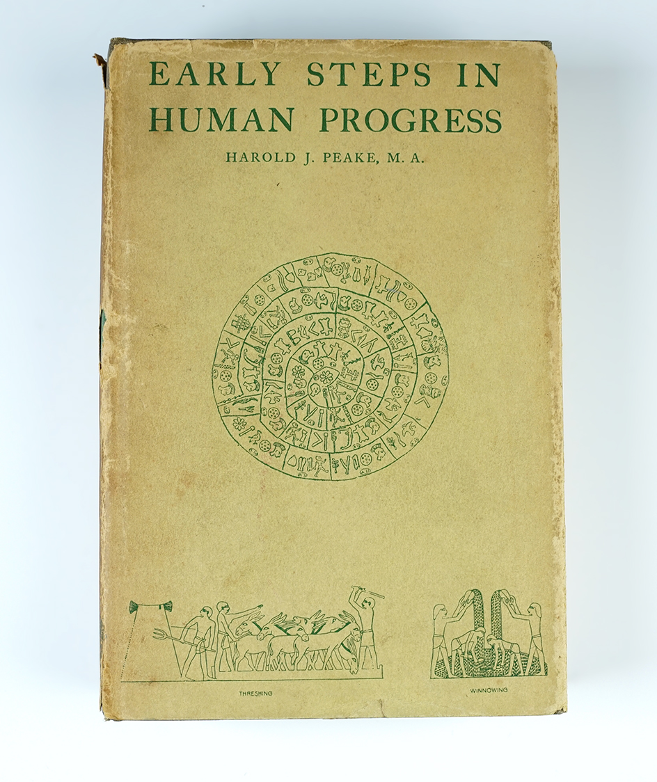 Hardcover book: "Early Steps in Human Progress", by Harold J. Peake, M.A. 1933.