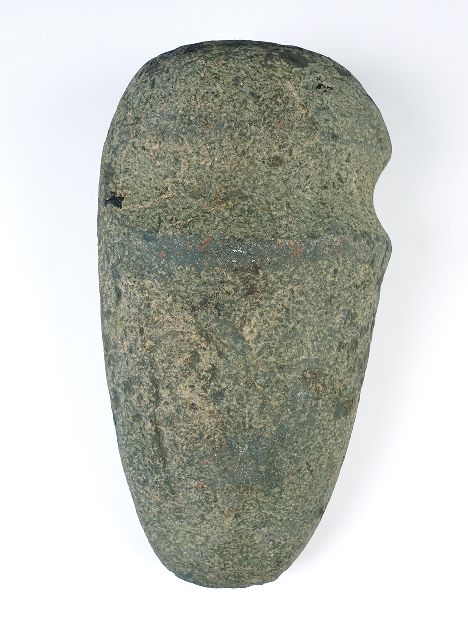 Large and well made 9" long 3/4 Groove Axe found in Ohio.