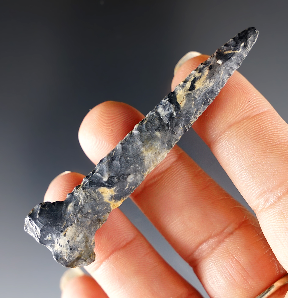 2 3/4" T Drill - Knox Co., Ohio. Made from a nice grade of Coshocton Flint. Ex. Doug Hooks.