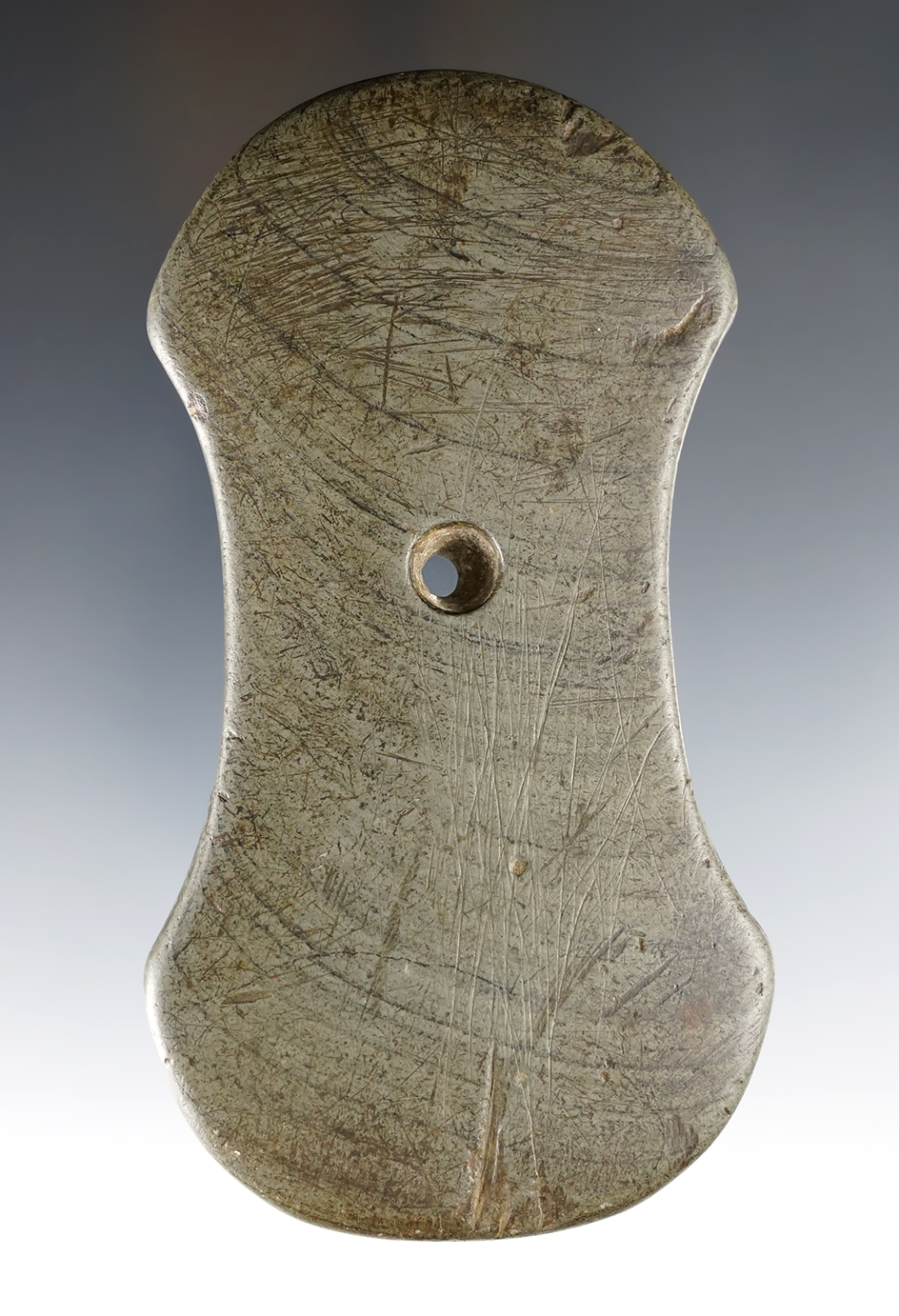 Exceptional 4 11/16" Bi-Concave Pendant - Medina Co., Ohio. Ex. Wachtel, Macey Hallock.