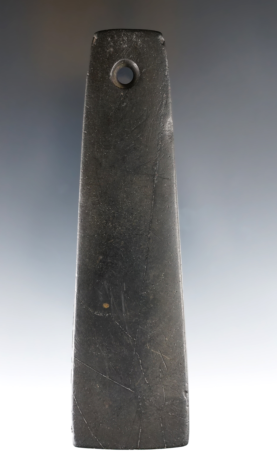 Well made 4 11/16" Trapezoidal Pendant - Trumbull Co., Ohio. Ex. Sisson, Fuller, David Root.